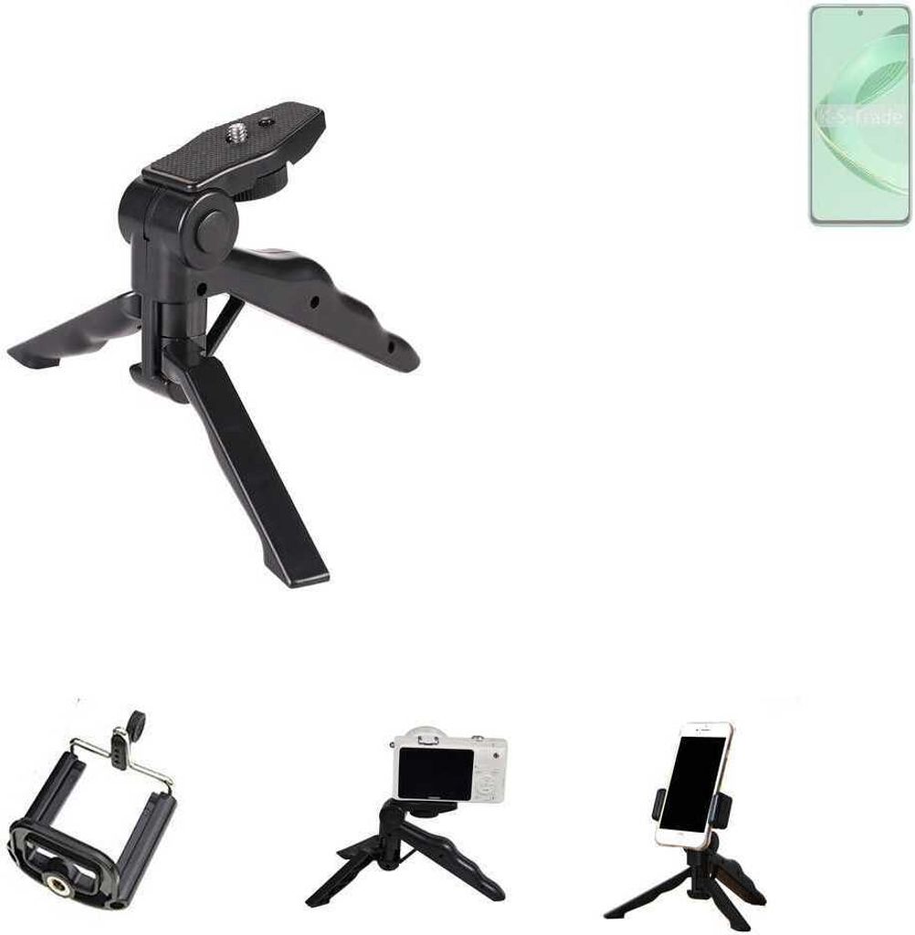 K-S-Trade Stativ Tisch-Ständer Dreibein Handy-Stativ Ständer kompatibel mit Huawei nova 10 SE Mini-Stativ Smartphone Tripod Handy-Stativ aus Plastik