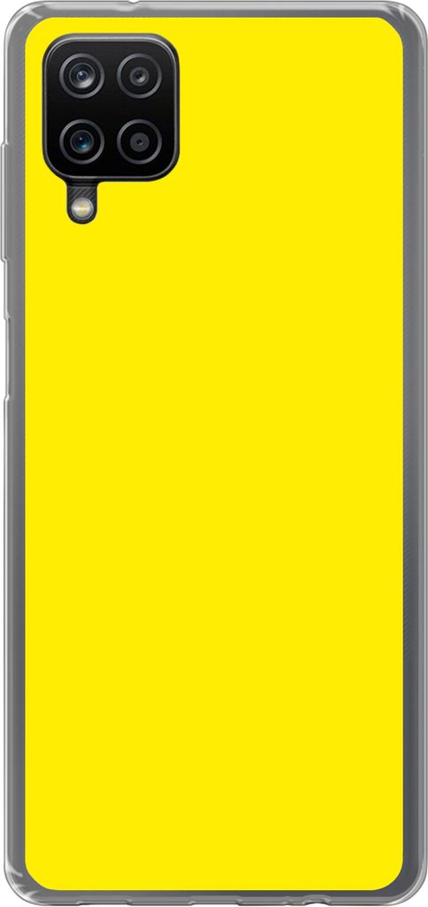 MuchoWow Handyhülle Schutzhülle Hülle für Telefoonhoesje Samsung Galaxy A12 Gelb - Zitrone - Neon - Farben Silikon Softcase Handy Hülle - Bild