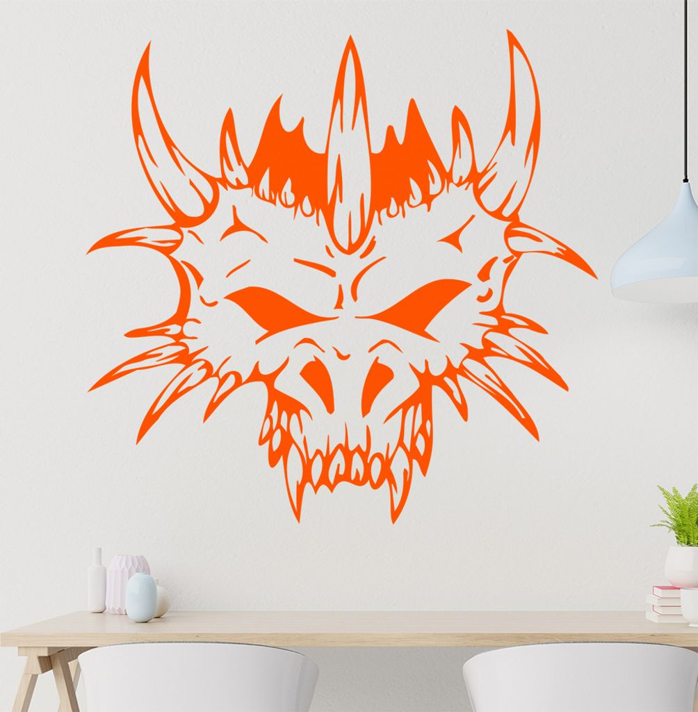 Skelettkönig Wandtattoo in 6 Größen - Wandaufkleber Wall Sticker - Dekoration, Küche, Wohnzimmer, Schlafzimmer, Badezimmer