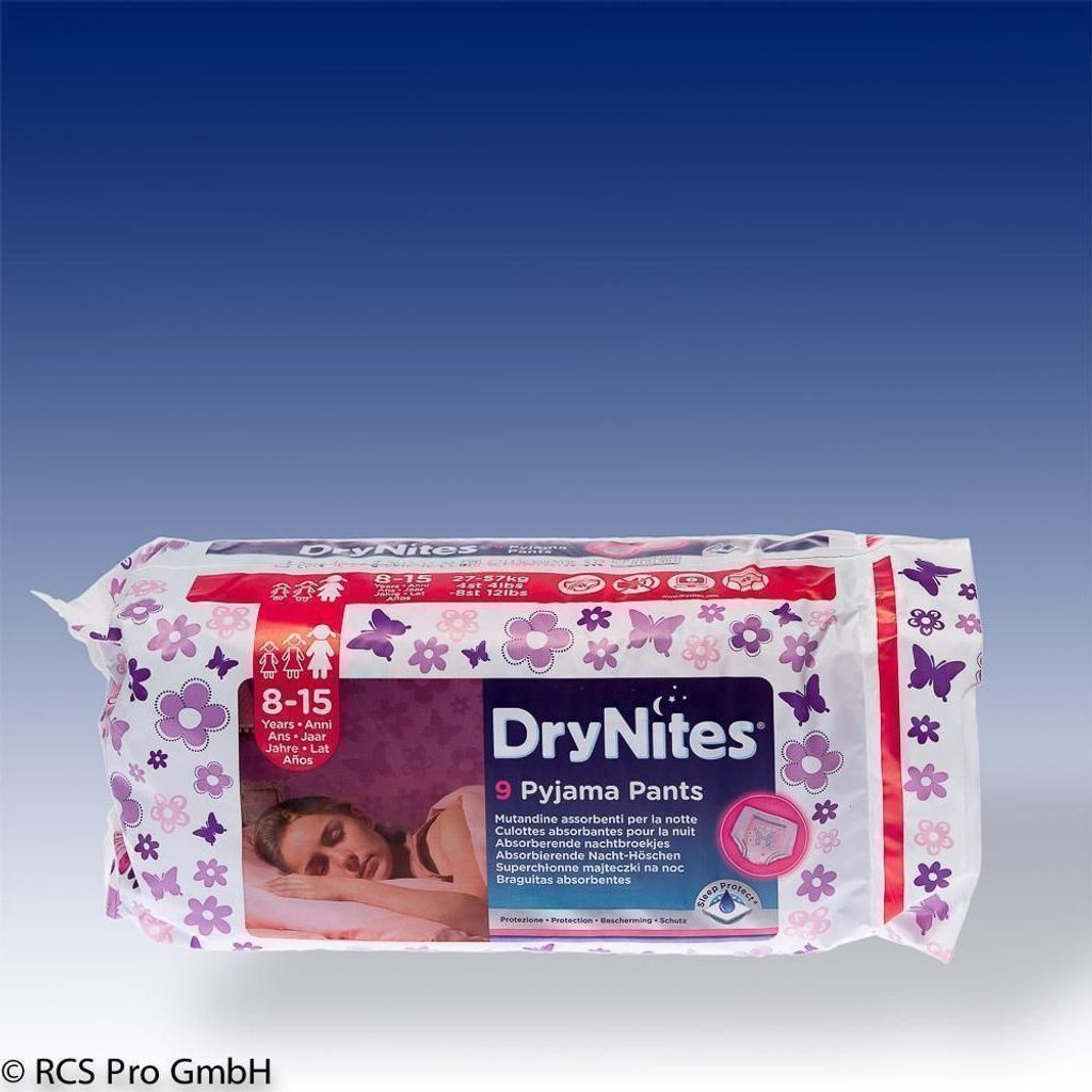 Huggies Dry Nites, Mädchen, Hosenwindel, 27 kg, 57 kg, Produktbild 