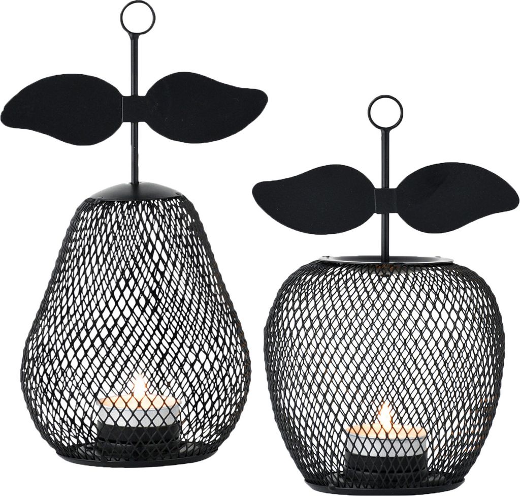 Marrakesch 2er Set Aesthetic Deko aesthetic Teelichthalter aus Metall 23 cm groß | Kerzenständer Gold als Garten Wohnzimmer Tisch Deko | Moderne ...