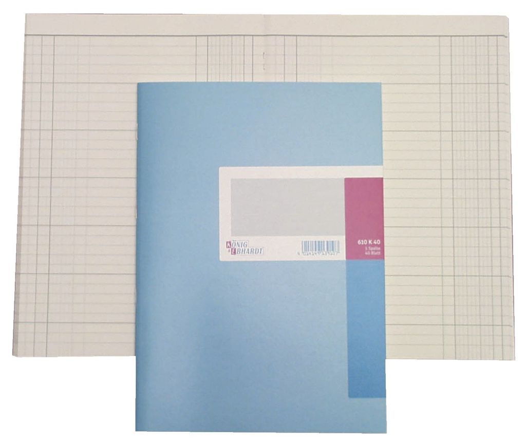 KÖNIG & EBHARDT Spaltenbuch DIN A4 1 Spalte 40 Blatt