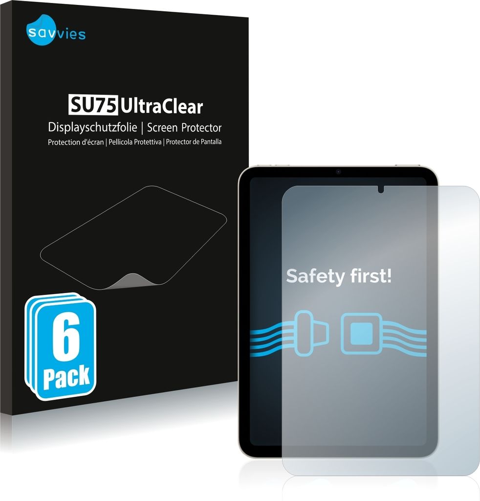 6x Für Apple iPad Mini 6 2021 Schutzfolie Savvies Displayschutz Display Schutz Folie Klar Transparent