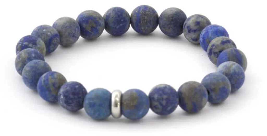 Bracelet de perles de lapis-lazuli MINK42/17 - Perles 8mm Véritables