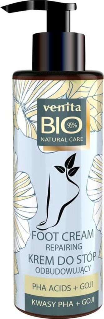 Bio Natural Care Foot Cream Regenerating Bio Cream For Feet With Pha Acids And Goji Berry Extract - 100ml