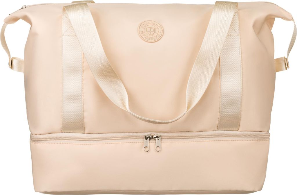 Peterson | Reisetasche, aus strapazierfähigem Polyester, Beige, 40x40x20 cm