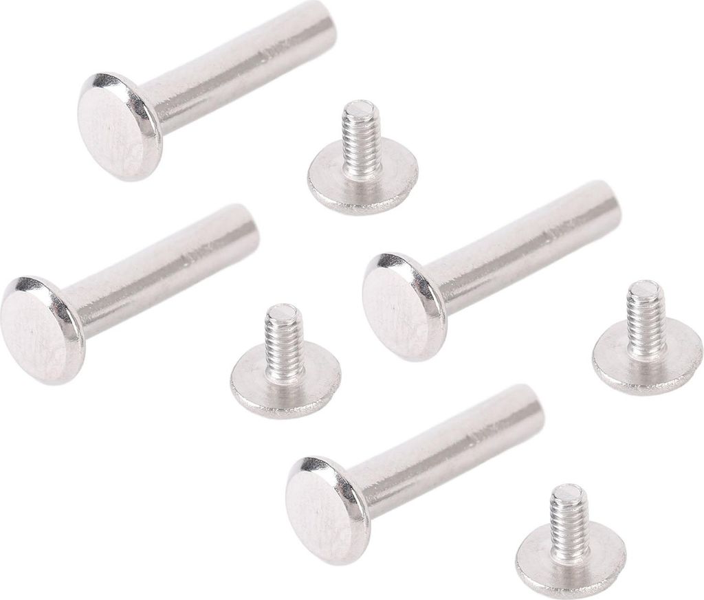 100 Sets Nieten M2 Edelstahl Multifunktionale Sechskantmutter Bolzen Flachrundkopfschrauben Nieten für Zaun 3x14x6mm / 0,12x0,55x0,24in