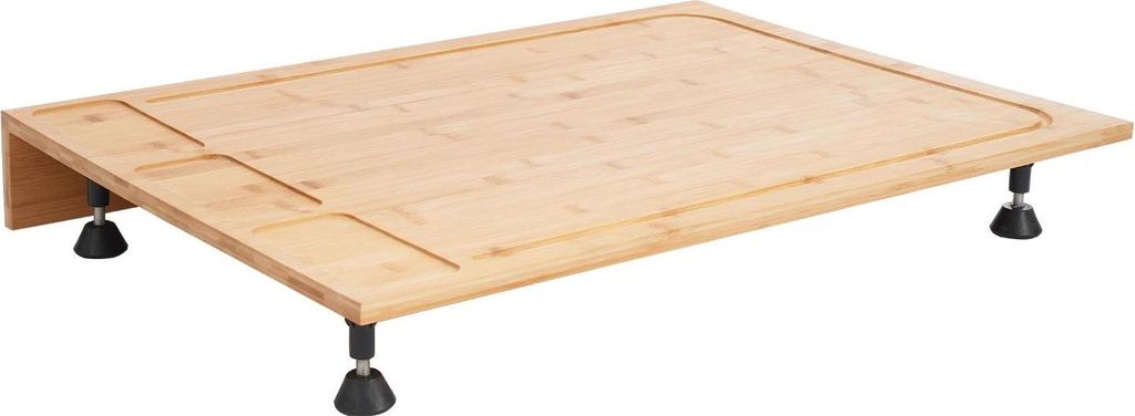 Spritzschutz für Herd - Bambus Schneidebrett Abdeckung - Großes Format - Minimalistisches Design - Glatte Kanten - Rechte Winkelform - Passend f...