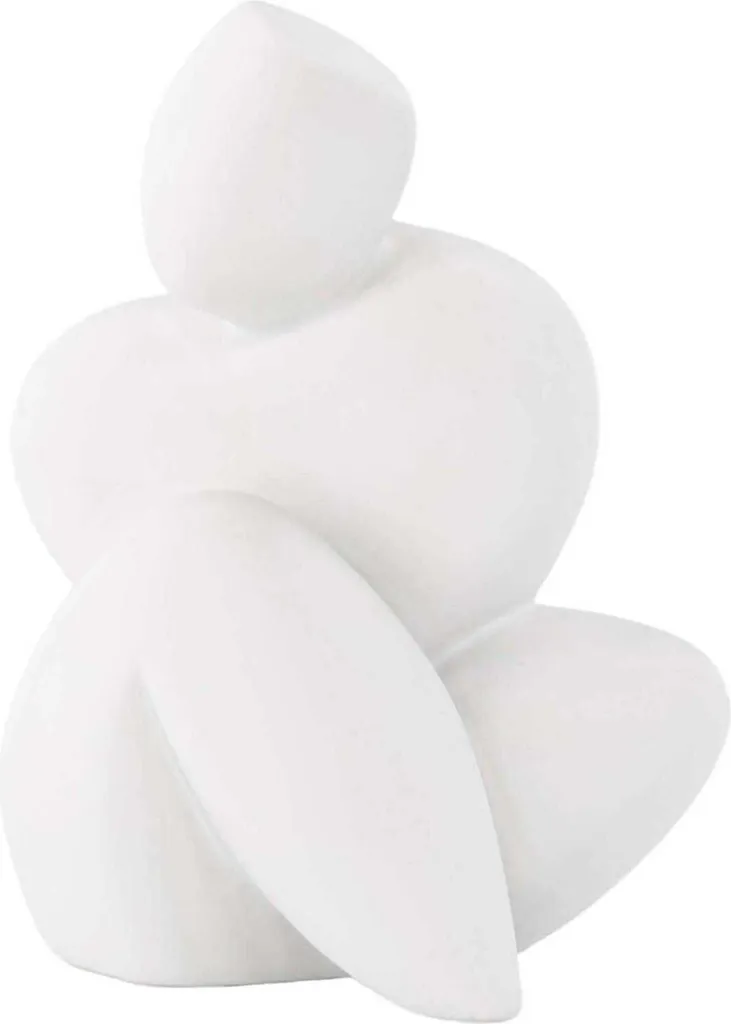 Statuette de décoration blanche Floda - Objet d'art moderne 25cm salon