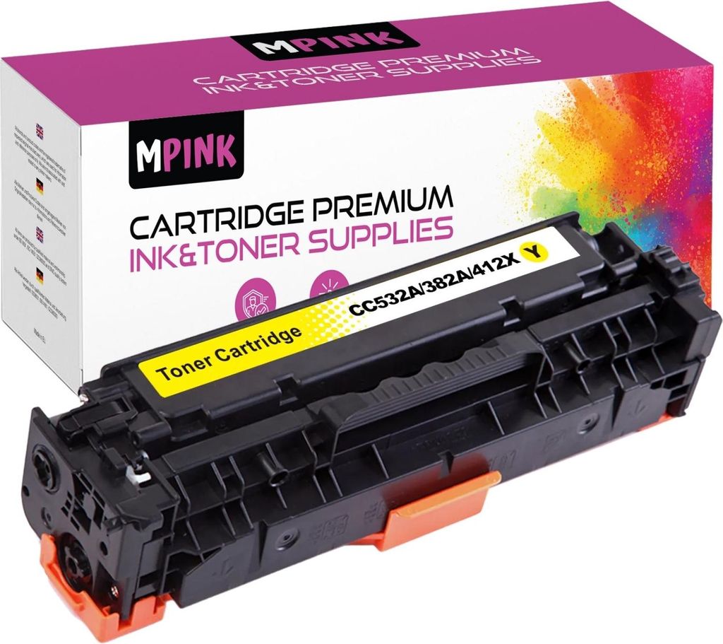 Toner für HP CC532/CE412/CF382 Gelb LaserJet CP2025 CM2320n Pro 400