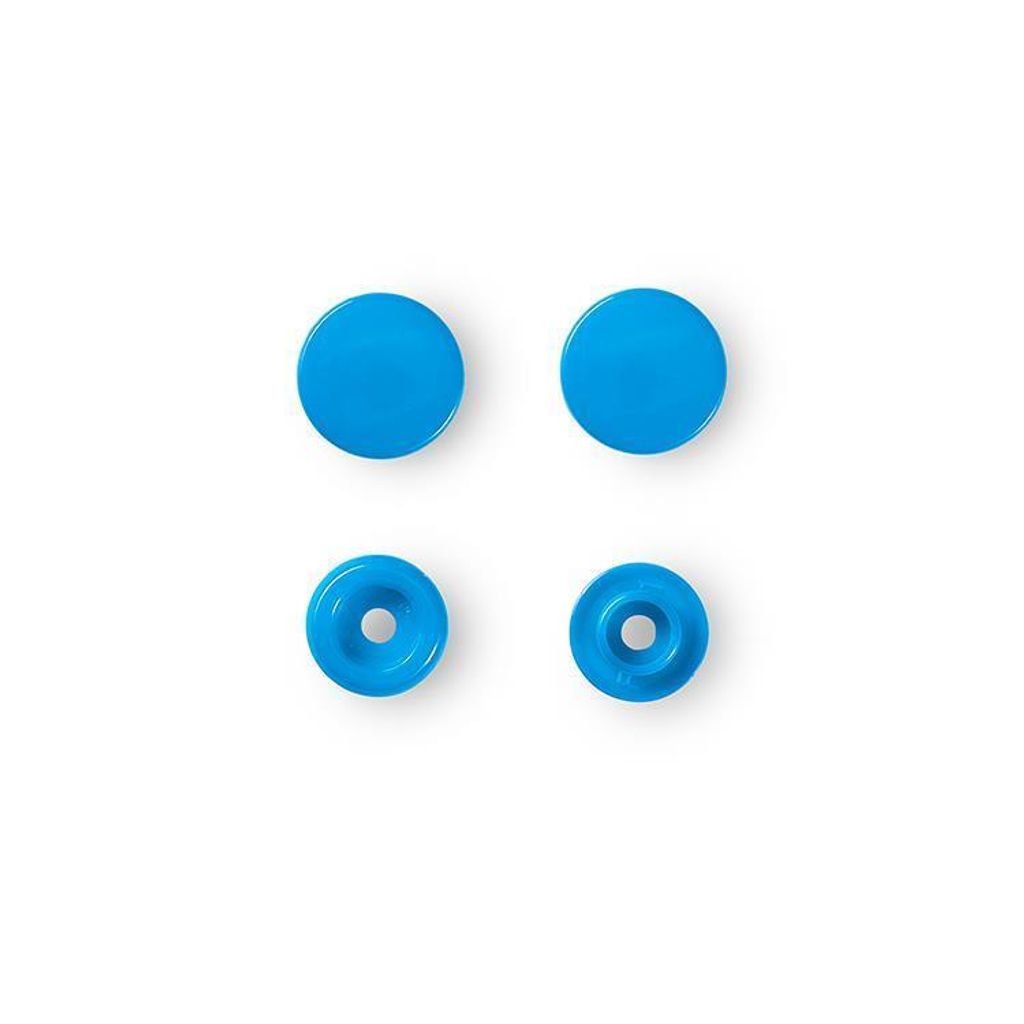 Prym 393108 Nähfrei Druckknopf Color Snaps rund 12,4 mm stahlblau, Kunststoff, 12,4 mm (ABVK)