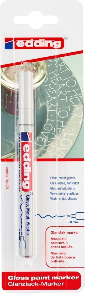 Edding - Ölbasierter Paintmarker 780 0,8 mm weiß Blister à 1 Stück | 10 Stück