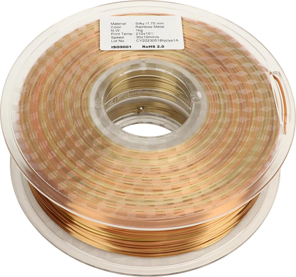 Filament PLA 1.75mm anti-nœud arc-en-ciel pour impression 3D sans échec