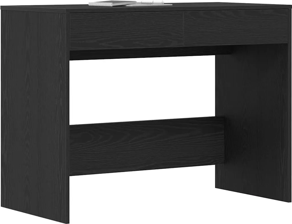 Scrivania in rovere nero 101x50x76,5 cm materiale in legno