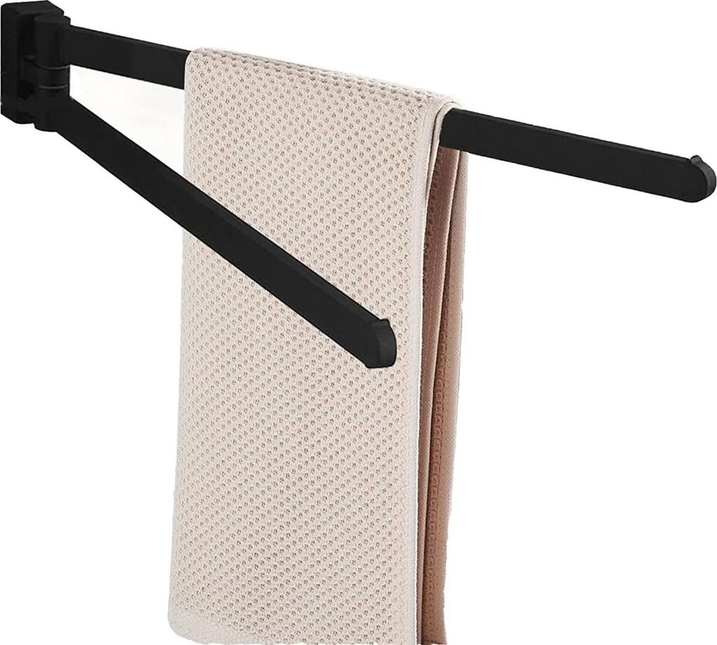 Handtuchstange - matt schwarz - Wandmontage