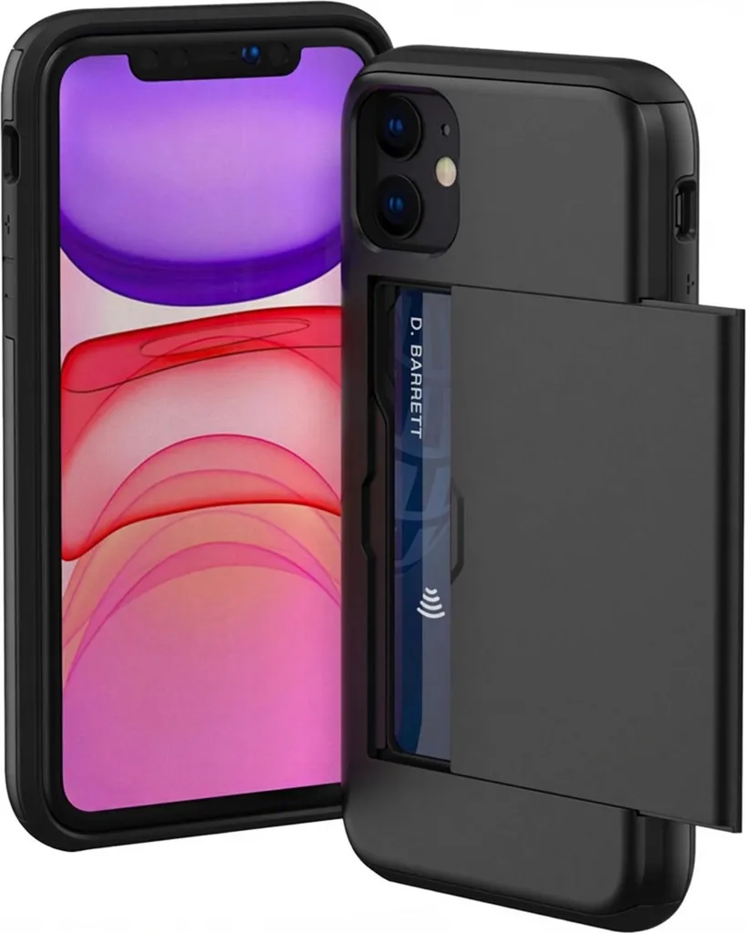 Custodia iPhone 11 Rosso Nero Militare - Cover Design Ibrido Urban