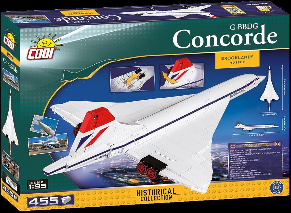 COBI 1917 Concorde z Brooklands Museum, 1:95, 455 k Obrázek produktu 12