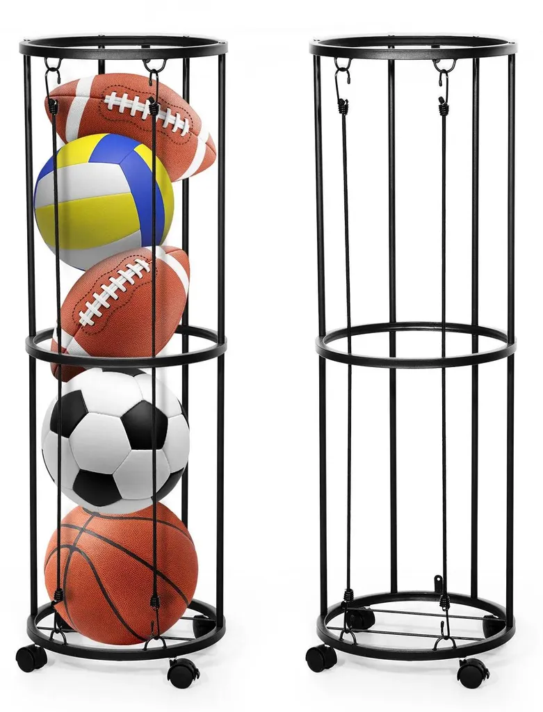 Rangement vertical pour ballons Modèle A - Support acier noir robuste