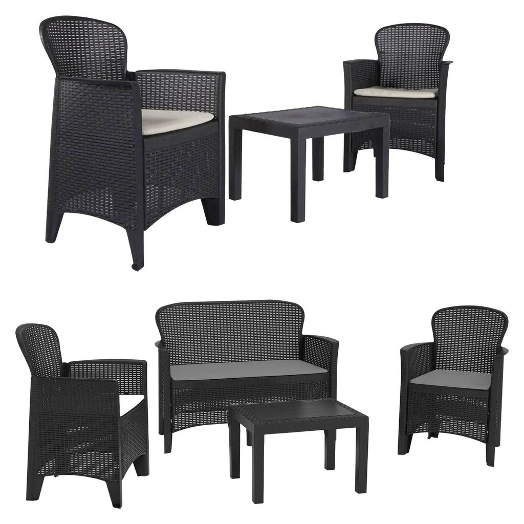 Curno - Outdoor Lounge-Set, Anthrazit, 6 Plätze Italy
