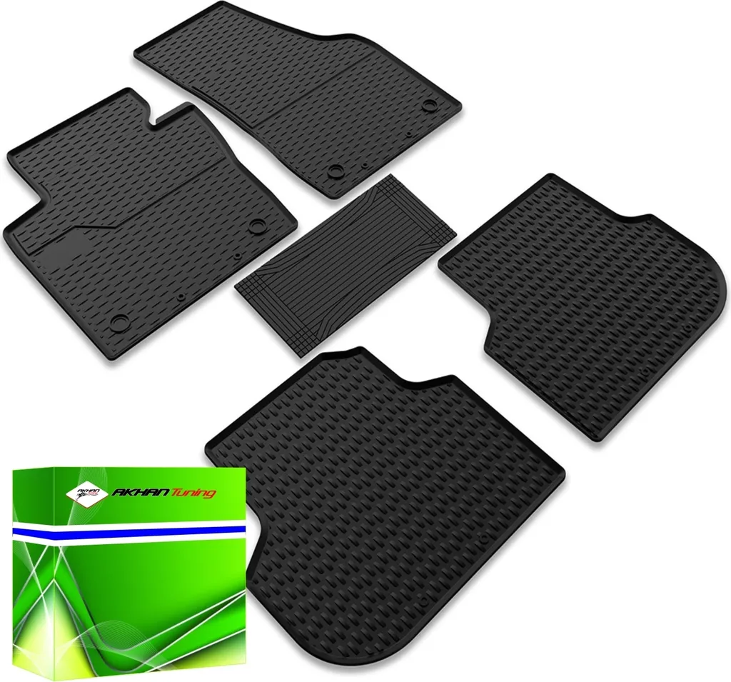 Set 4 Tappetini Gomma DK2405 per Skoda Octavia 5E (2013-2020) Nero