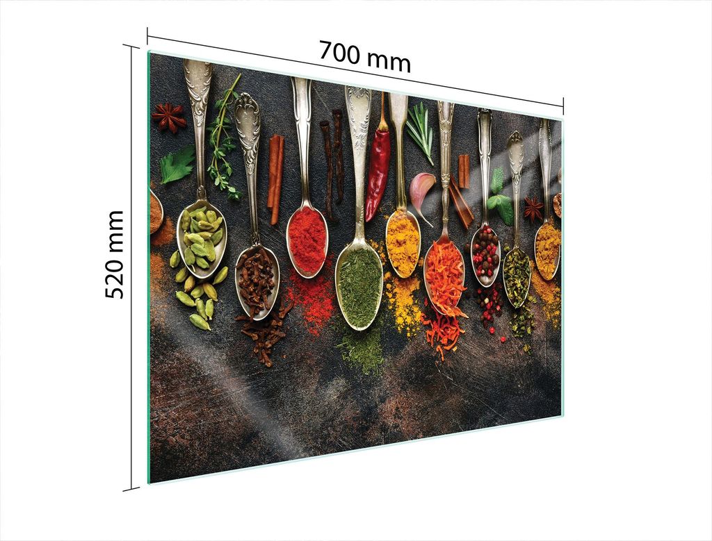 Glasschutzplatte Für Herd 70X52 Spices