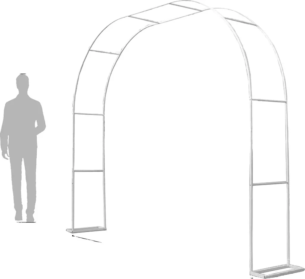 Arche de jardin résistante blanche XS - Solution gain de place métal