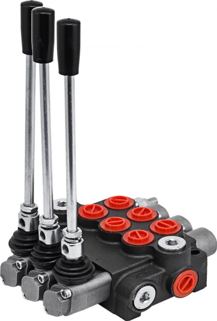 Handhebelventil 3-Bank Hydraulikventil - Hydraulische Ventil, verstellbar 11GPM - 14,6 lb - Hydraulik-Steuergerät für Landwirtschaft und Baumasch...