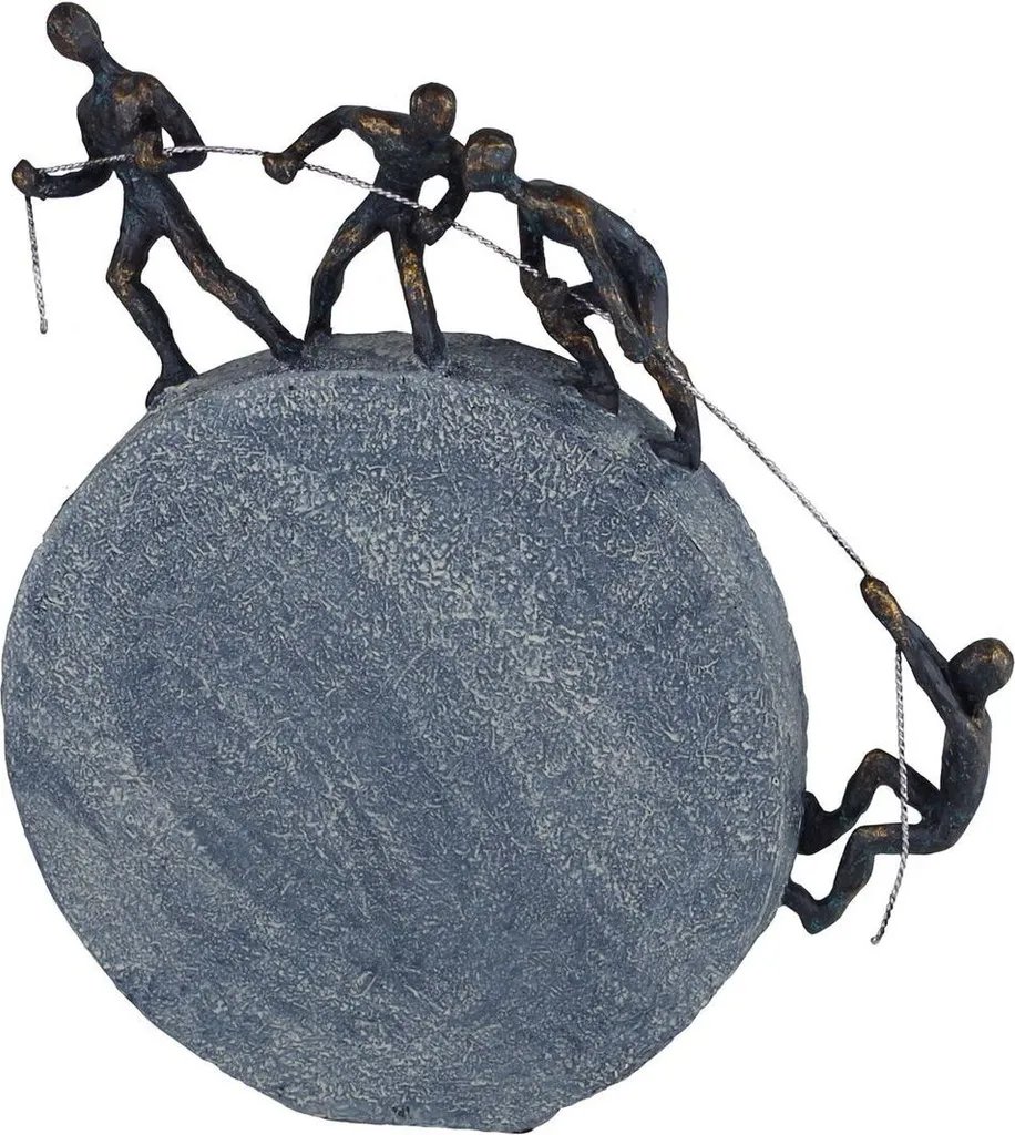 Sculpture décorative groupe sur corde en résine - Objet d'art 35cm