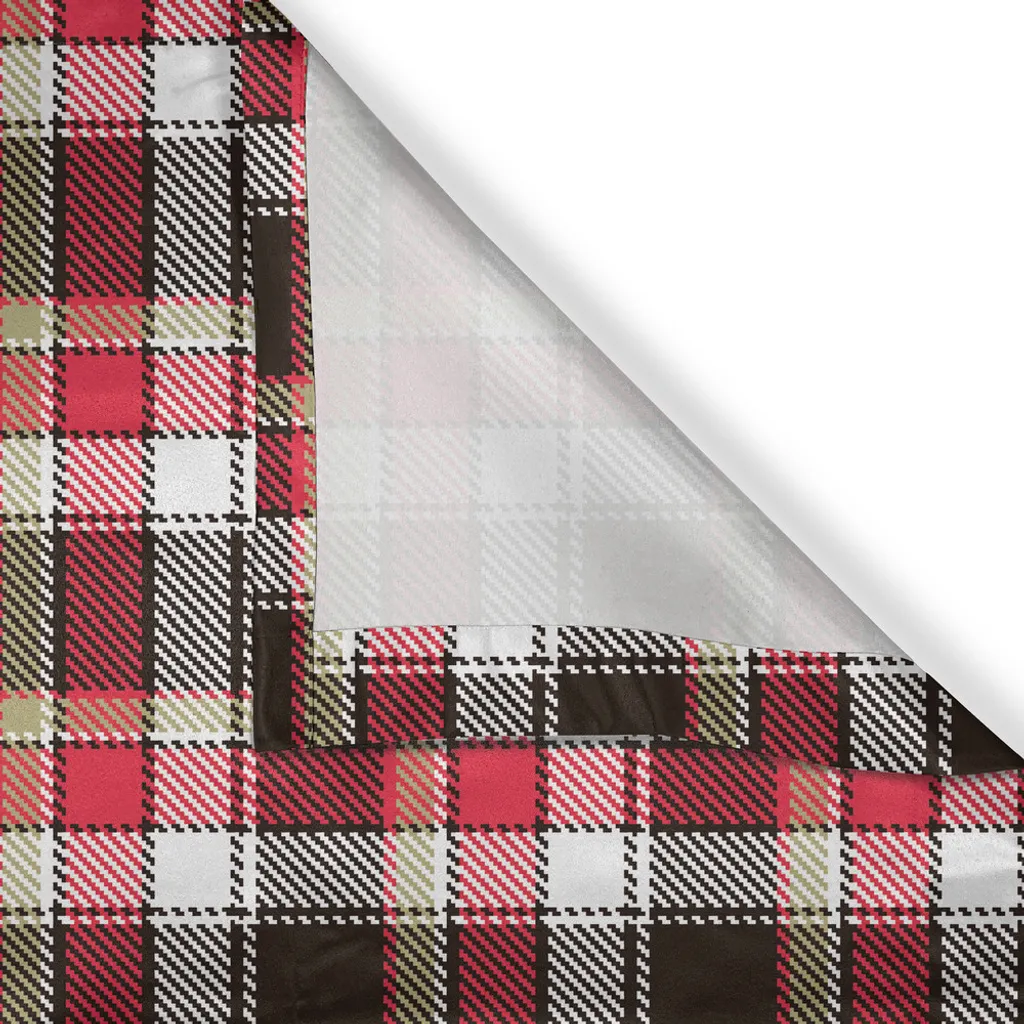 Rideau graphique à rayures verticales corail et marron 280x175 cm - 3
