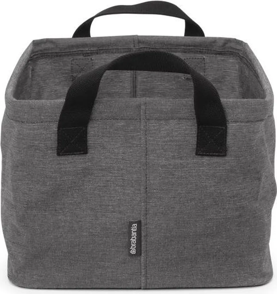 Panier à linge 35L pliable et compact - Bac à linge robuste en noir - 4