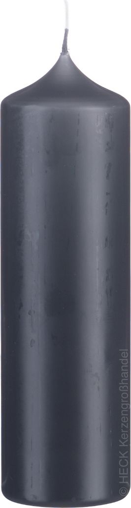 Altarkerzen 10% BW Anteil (Bienenwachs Kerzen) Grau 300 x Ø 50 mm, 4 Stück, Kerzen mit Dornbohrung in RAL Kerzengüte Qualität
