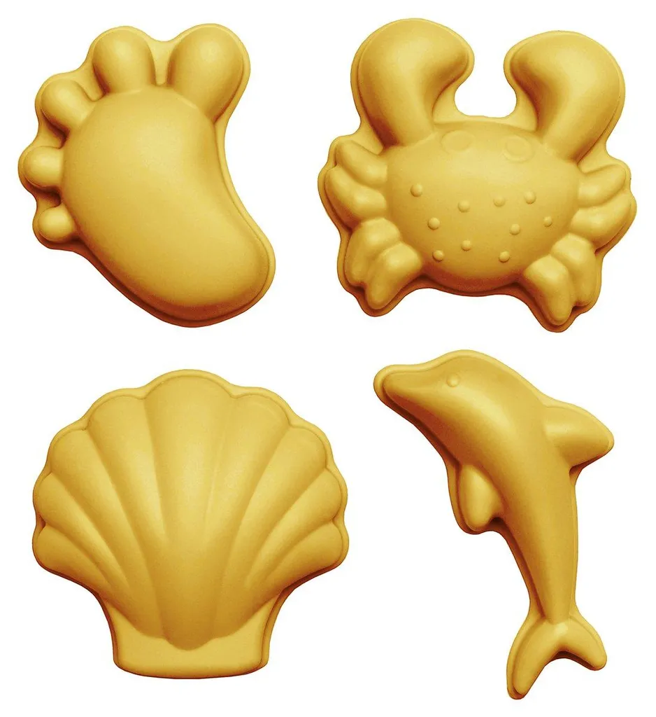 Set de plage Scrunch silicone incassable jaune moutarde pour le sable