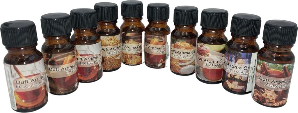 Duftöl 10er-Set Weihnachtsdüfte Aromaöl Raumduftöl Diffuser Raumduft Duftölset