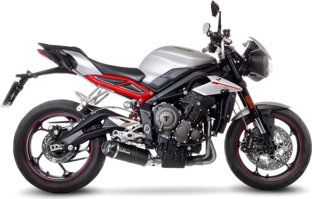 LeoVince LV One Evo Carbon Slip-On Auspuff für Triumph STREET TRIPLE 765 S/SA2/R/R LRH/RS