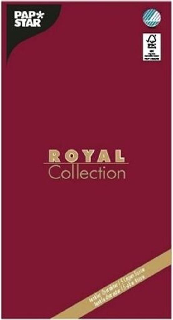 Papstar Tischdecke, Tissue "ROYAL Collection" 120 cm x 180 cm bordeaux, 10 x 1 Stück