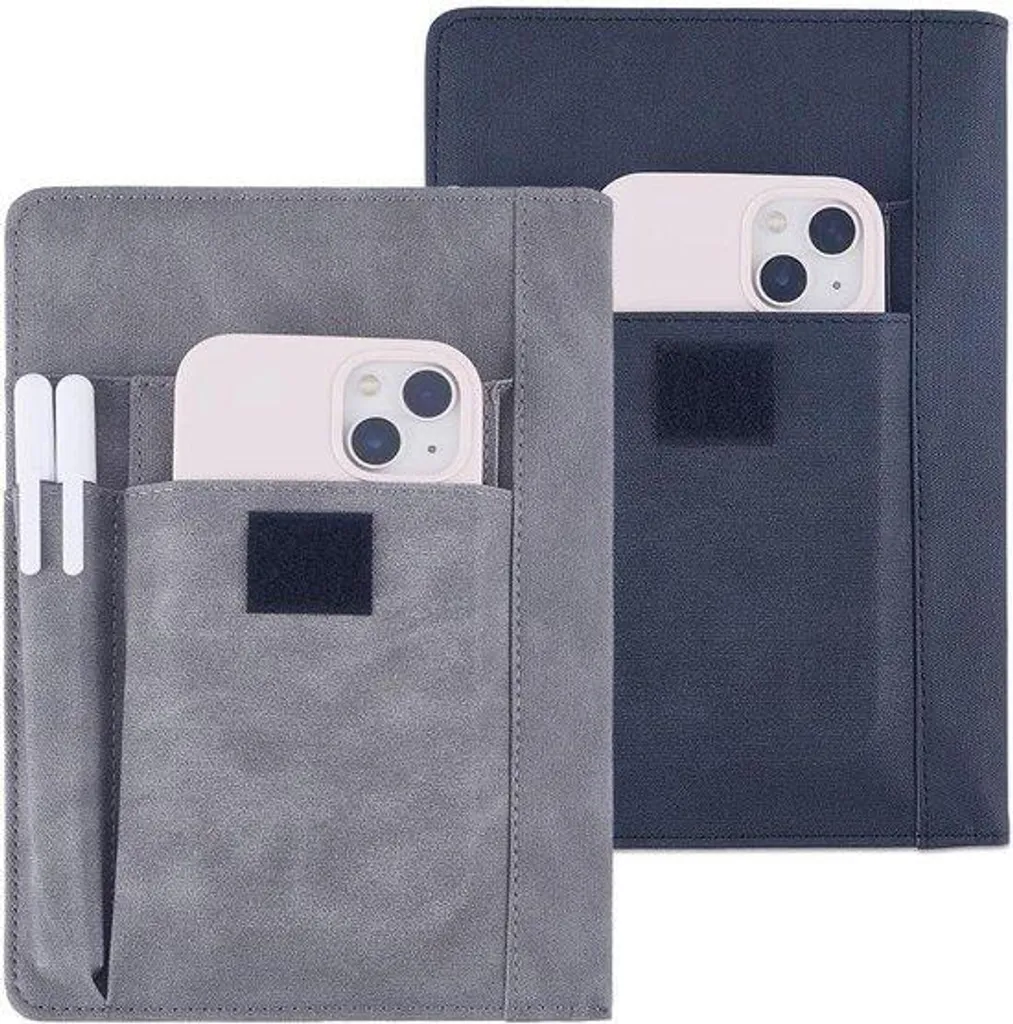Housse ordinateur portable imperméable gris et noir avec porte-stylos