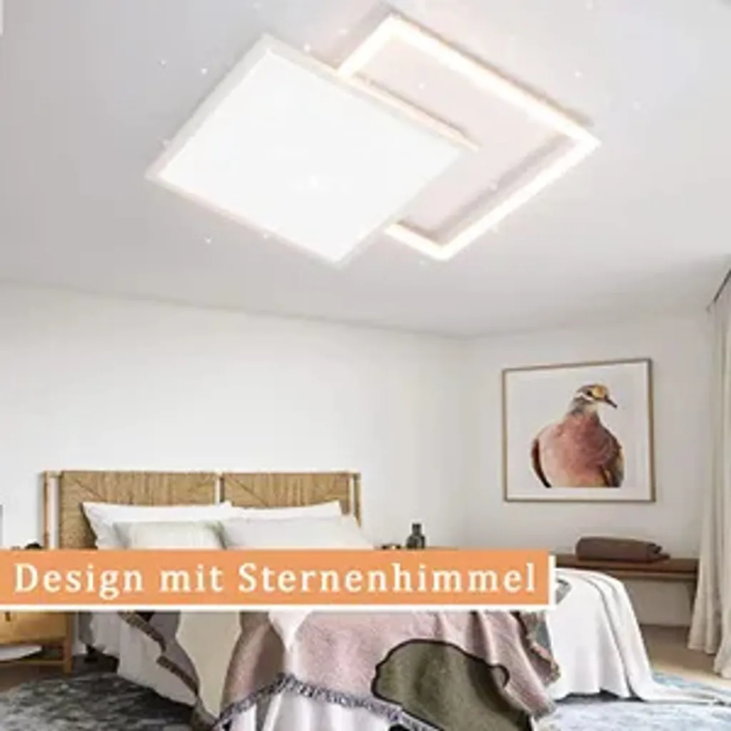 Plafonnier LED 46W Variable à Design Moderne et Effet Étoilé Scintillant - 2