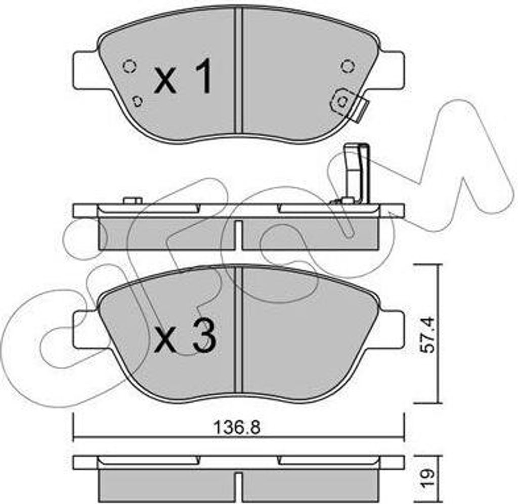 CIFAM Bremsbeläge Satz Vorne Bremsklötze für OPEL Corsa D Schrägheck (S07) 822-322-2