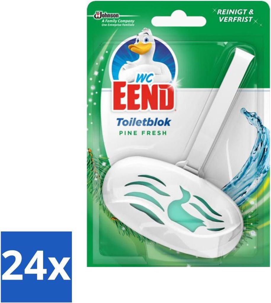 Toilettenente - Pine Fresh - Toilettenblock - Klassischer Kiefernduft - 40 gr - Vorteilspack - 24 Stücke