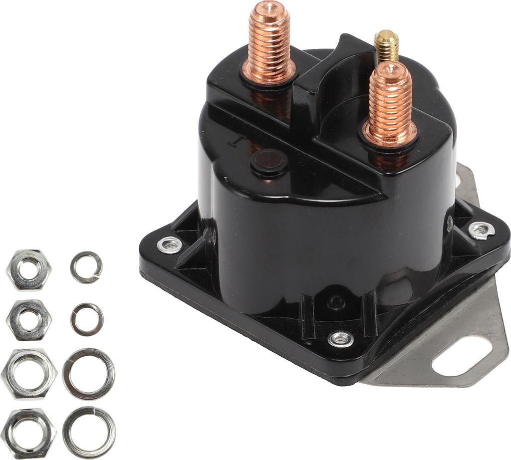 Auto Boot Marine Starter Solenoid Relais Kit 12V 3 Terminal Relais für Ford für Mustang Super Duty, strapazierfähiges Kunststoff-Metall Schwarz