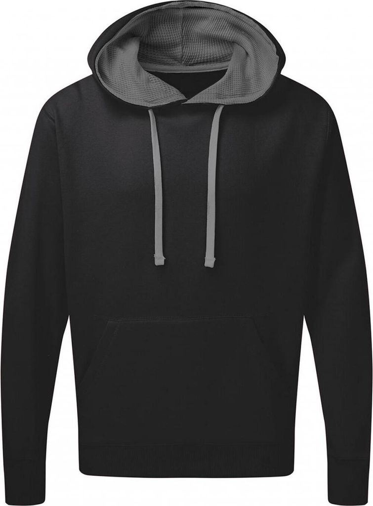 SG SG24 | Men's Contrast Hoodie - Kapuzensweat für Herren - Farbe: Black/Grey - Größe: S