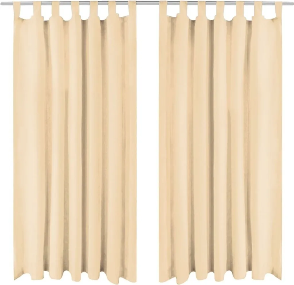 Rideaux beiges micro-satin 140x225 cm : finissez-en avec le vis-à-vis !