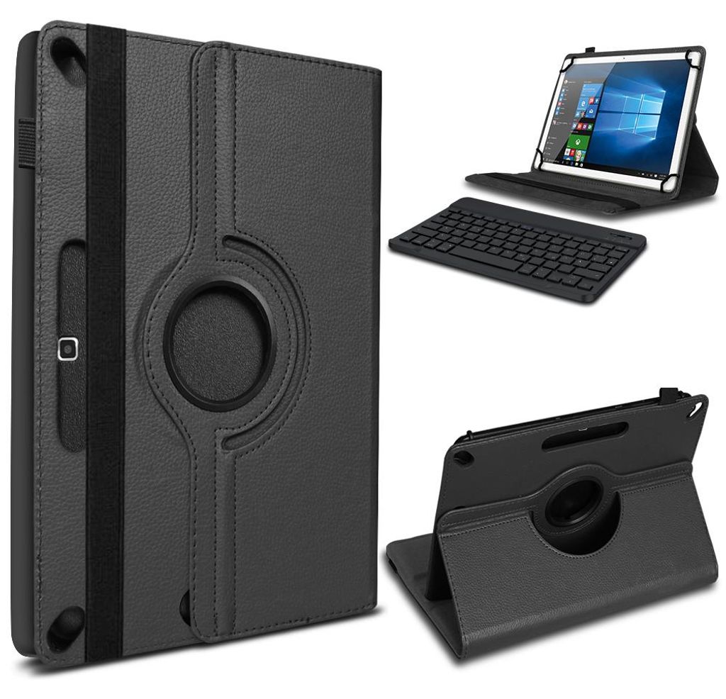 Schutzhülle für Lenovo Tab K10 Tasche Bluetooth QWERTZ Tastatur Case 360 DrehbarFarben:Schwarz