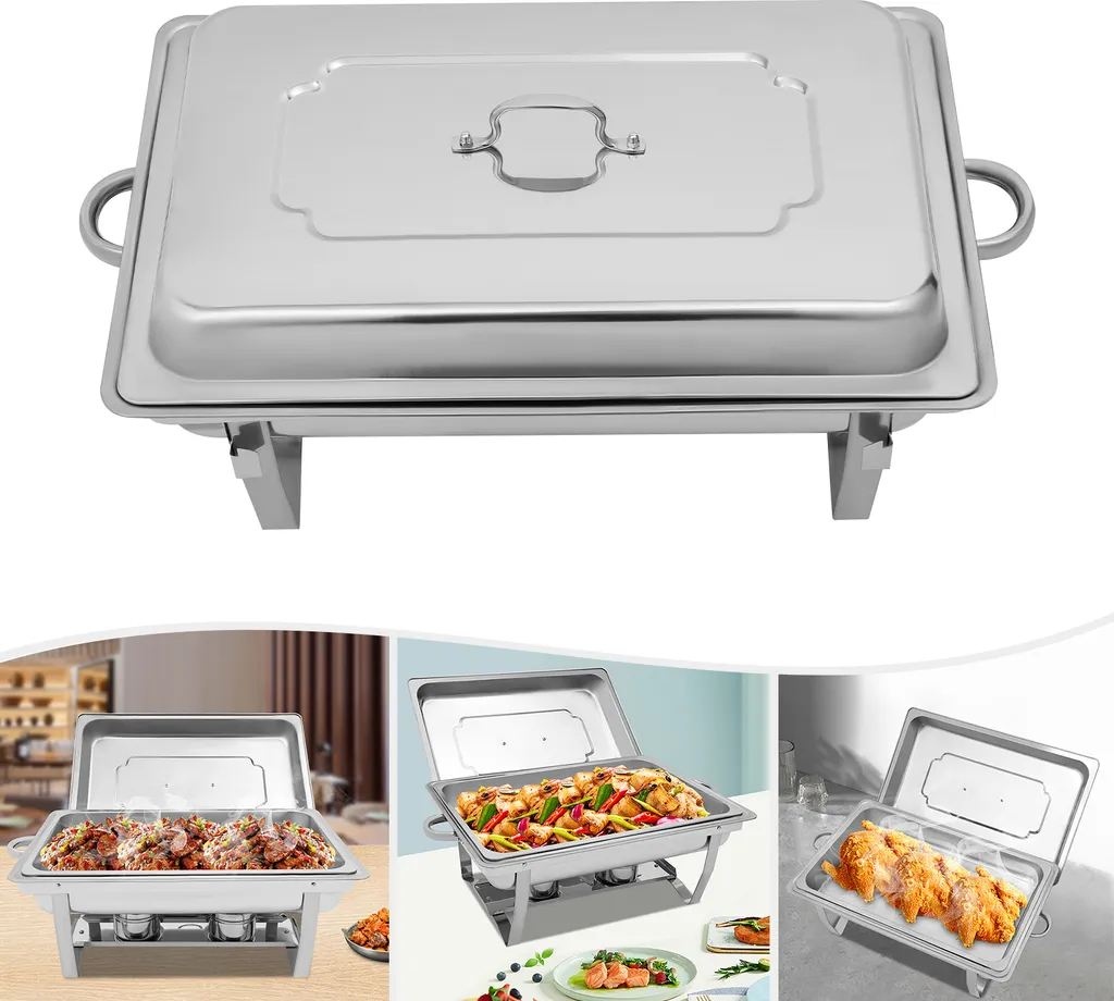 Chafing Dish 9L Inox Robuste - Fini les Plats Froids au Buffet