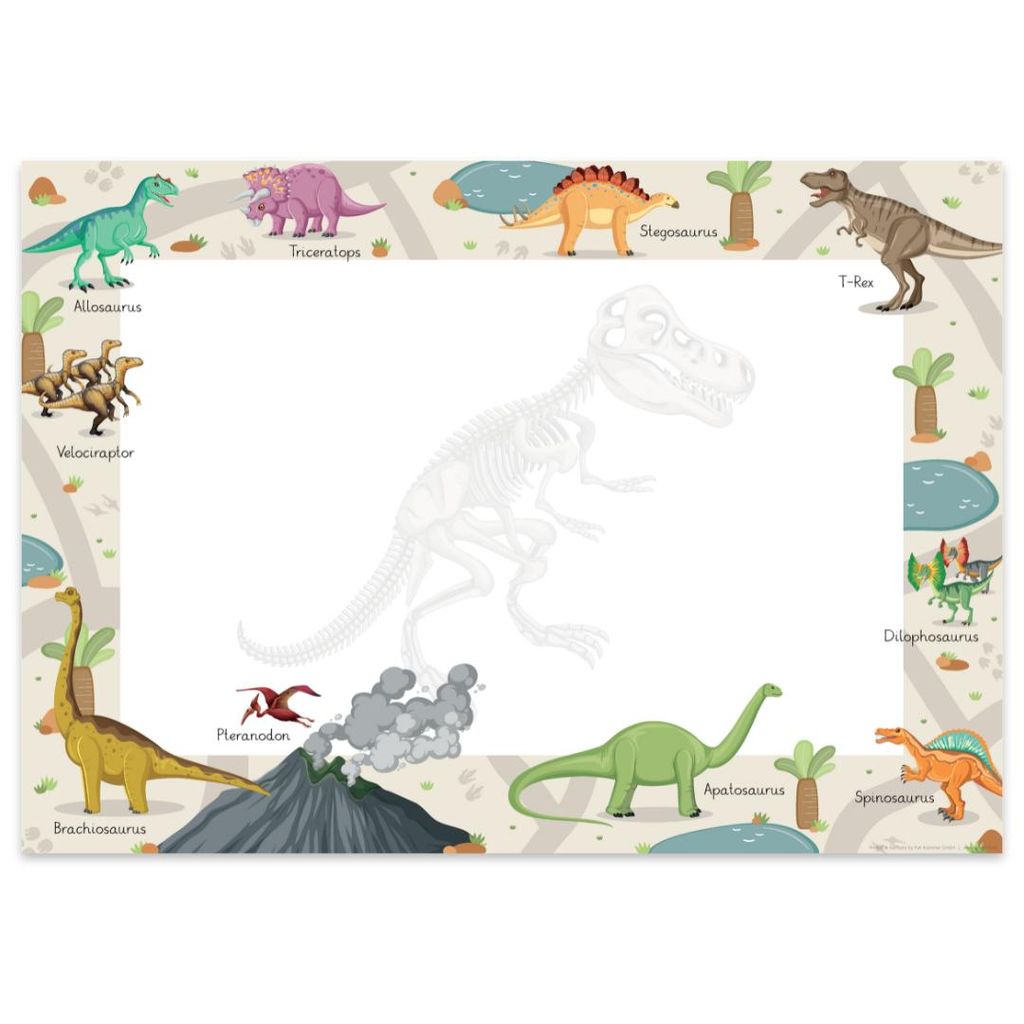 PuK Schreibtischunterlage "Dinosaurier" Kinder Papier DIN Produktbild 
