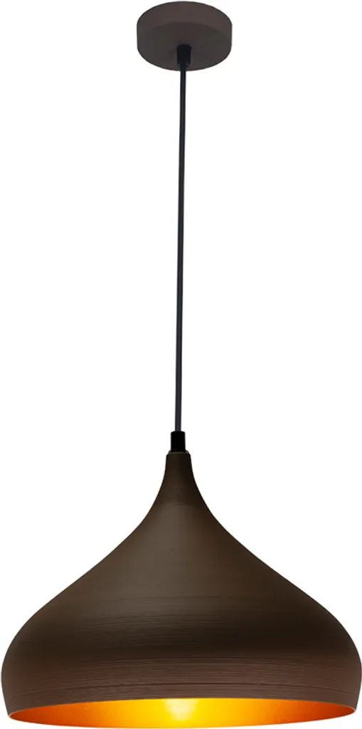 Suspension Fantasia 32cm Marron et Or Idéale pour Salon ou Salle à Manger