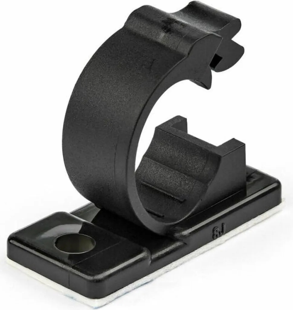 Serre-câbles auto-adhésifs robustes taille moyenne - Pack de 100 noir