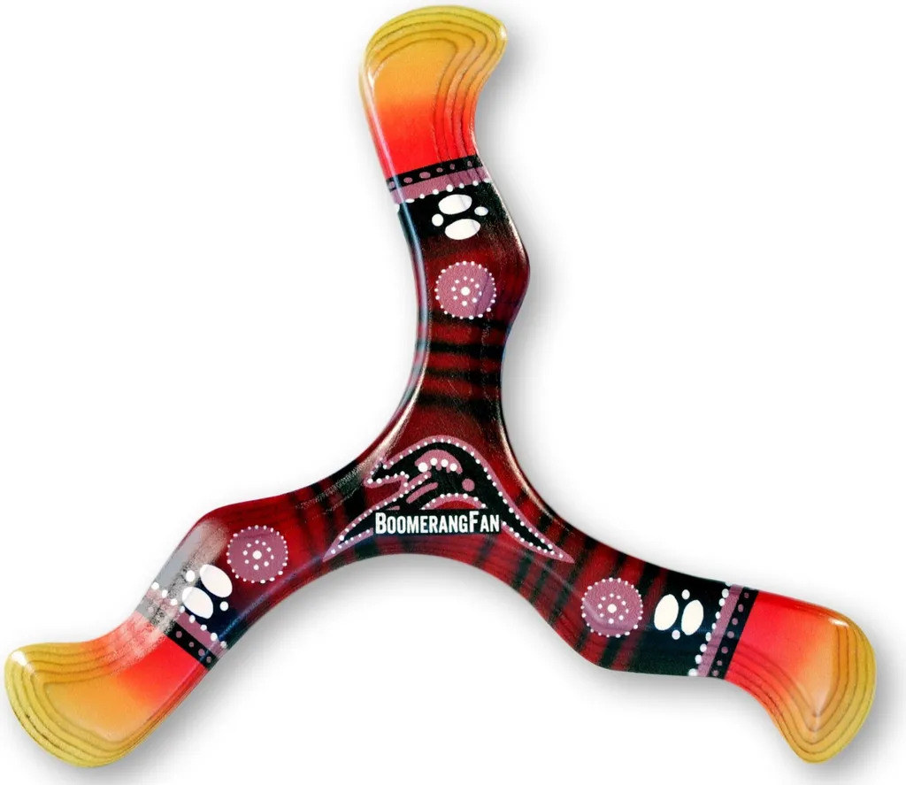 Boomerang léger Boomer.RUNNER 36g vol stable 25m en polypro résistant