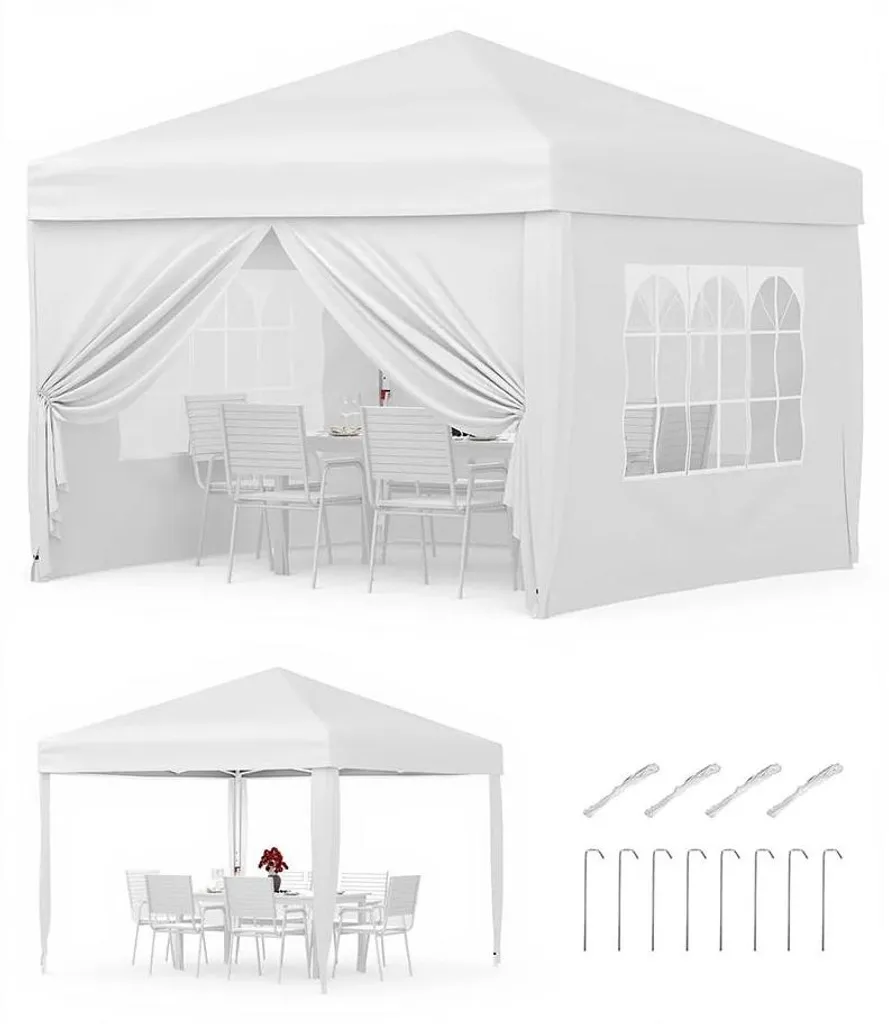 Tente de jardin 3x3m pliable et Anti-UV 50+ avec sa housse de transport