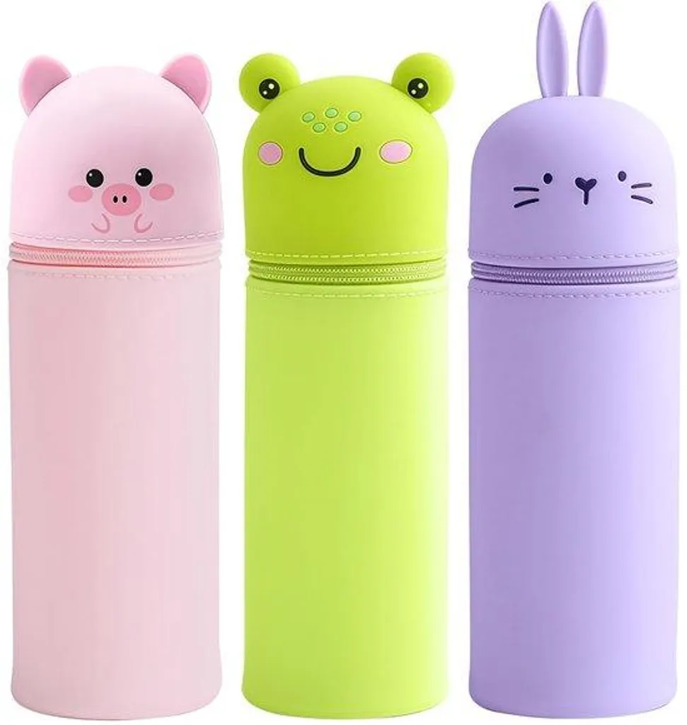 Coque de téléphone kawaii 2-en-1 avec support rétractable en silicone